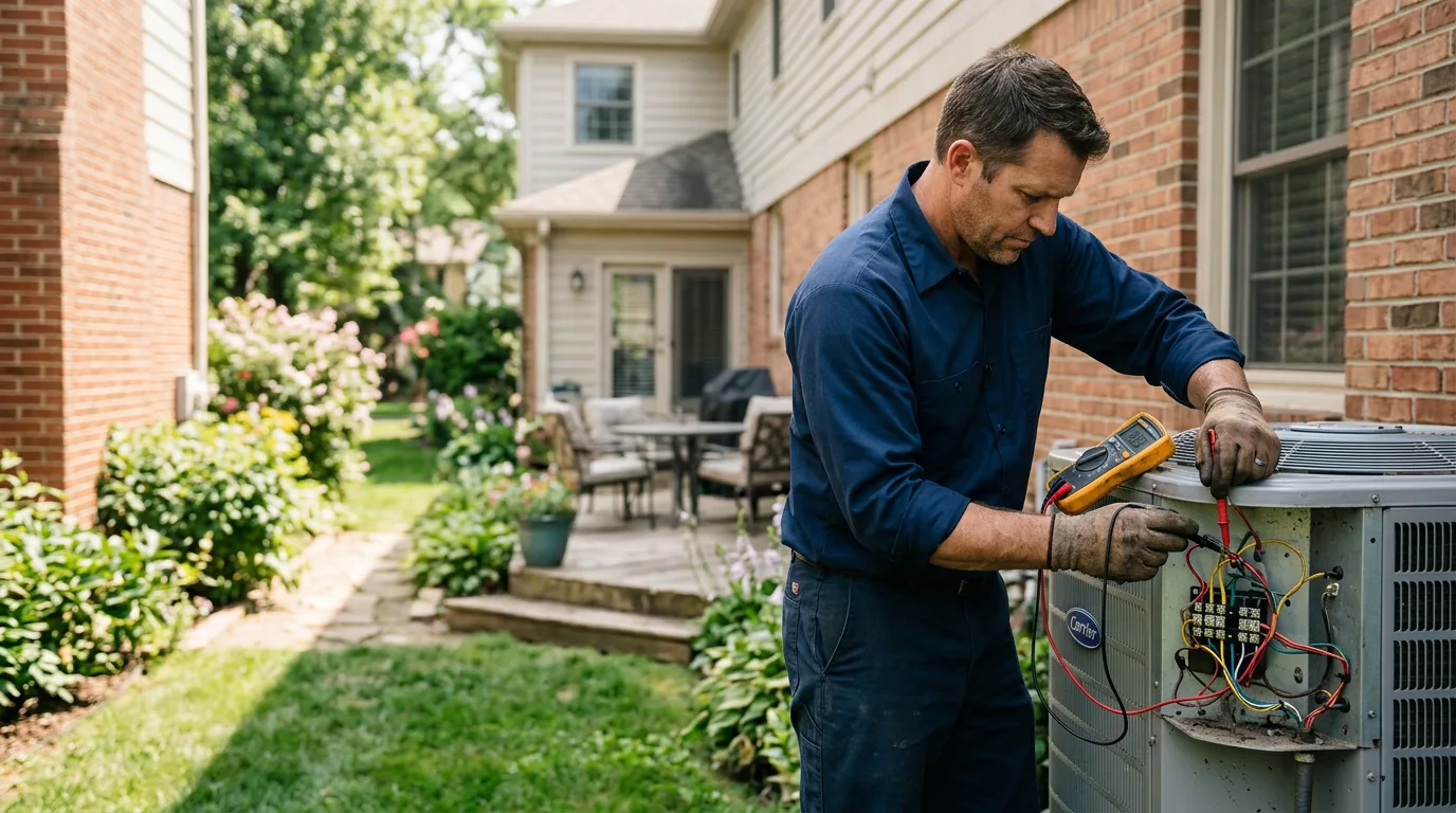HVAC technician working near La Joya, TX